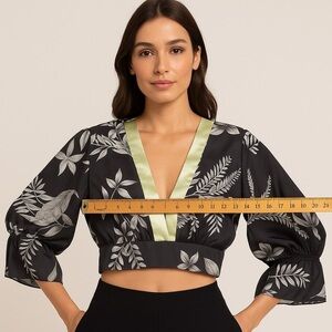 EUC Women's Acostamento Floral Polyester Blouse (E3)